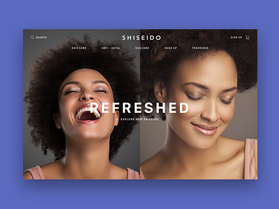 Shiseido Web Concept Preview cosmetics e commerce ecom fashion responsive shiseido ui design website