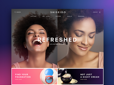 Shiseido Web Concept cosmetics e comm shiseido ui design website