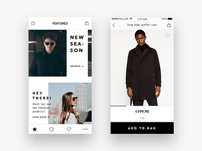 Mobile E-Store app fashion ios iphone mobile sketch ui design