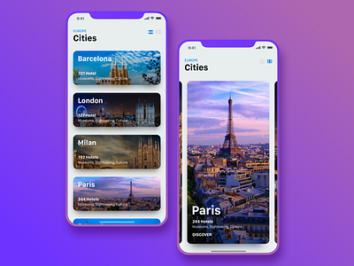 Travel App Concept for iPhoneX