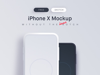 Free iPhone X Mockup design free iphone mockup notch sketch ui ux