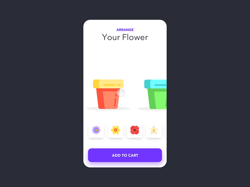 Arrange Your Flower app flower interaction principle sketch