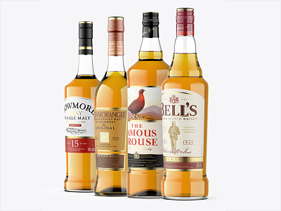 Whisky Mockup - Scotch vol. 1 3d bottle branding graphic design label mock up mockup modeling packaging render whiskey whisky