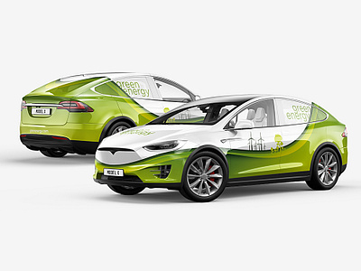 Download Tesla Model X Electric Car Mockup By Denes Demeter On Dribbble