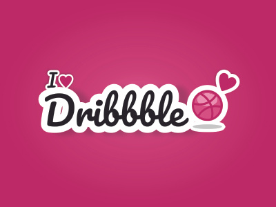I love dribbble Sticker