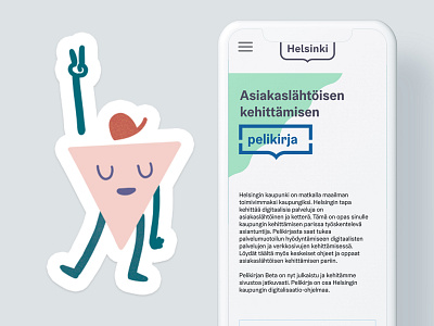 Pelikirja site art branding character clean computer design digital illustration mobile site sticker