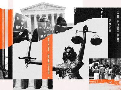 231 black civil rights collage courts editorial editorial illustration illustration judiciary justice news politics red trump
