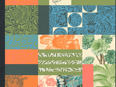 269 collage floral illustration patterns plants william morris
