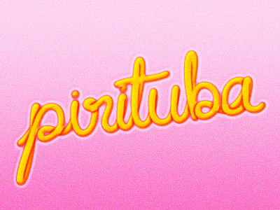 pirituba 70s 80s airbrush lettering neon orange pink pop script type typography vintage