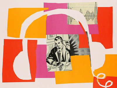 podcasts roundup collage editorial illustration found images illustration podcast podcasts radio radio show