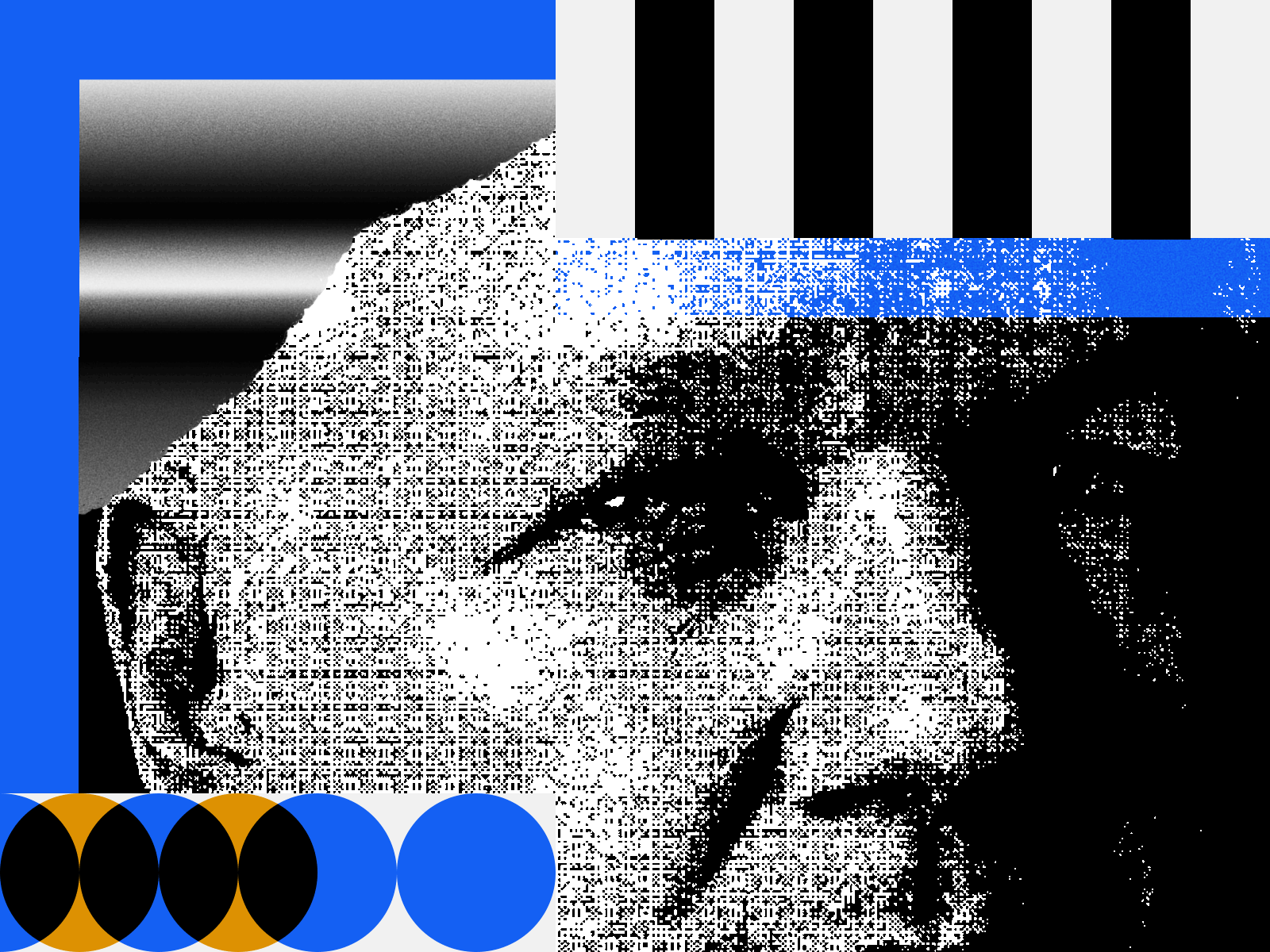 exploration.2018.12.06 black and white dither duotone glitch illustration photo illustration