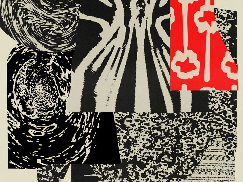 Found Images Composition 10 torn print lo-fi distortion red black found images found pattern patterns collage