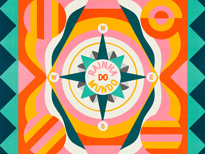 queen of symmetry blue bright bright colors circle geometric green illustration orange palette pink primary colors red sea summer symmetry triangle yellow