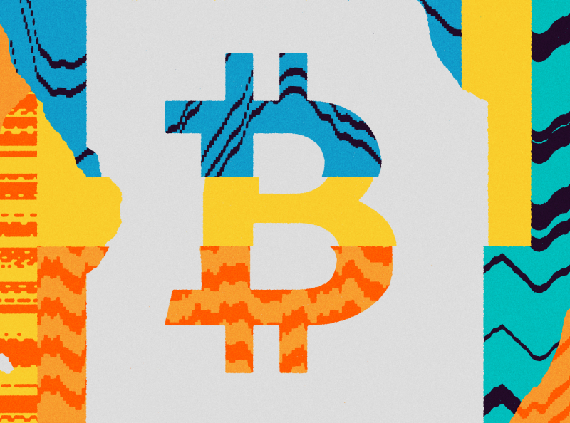 193 bitcoin blockchain collage crypto cryptocurrency editorial illustration illustration