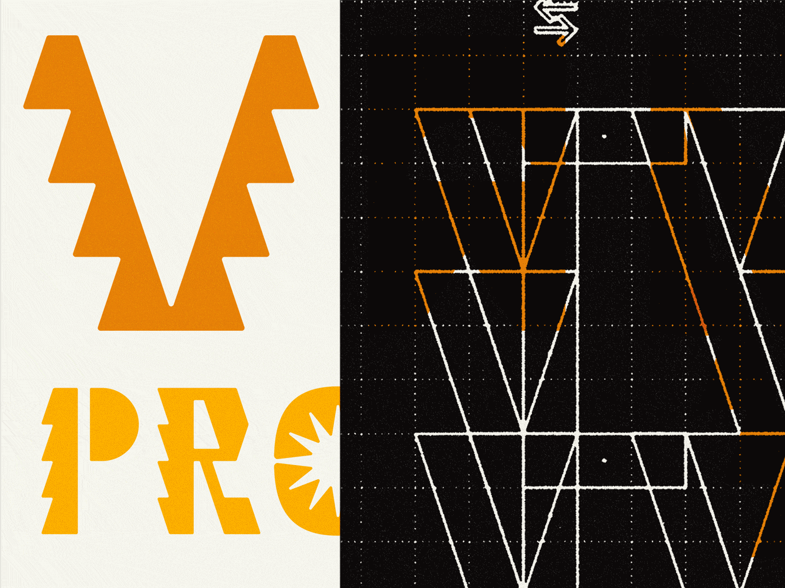 194 collage display display type fun geometric geometry lettering orange post modern type type design typography vernacular wip