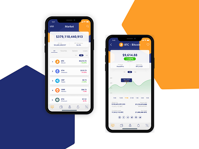 VWallet App - Cryptocurrency Wallet App app cool design illustration ui ux vector