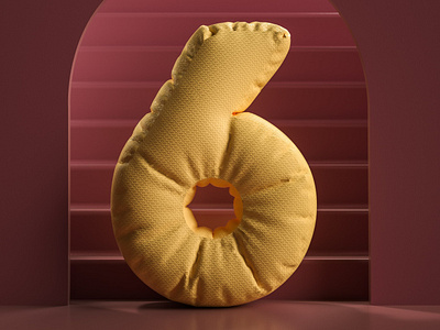 Inflate - Number 06 3d design illustration inflatable number typography