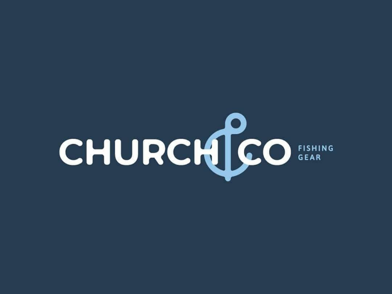 Church&Co Fishing Gear typography type studio logo designer logo design logo graphic design design branding brand strategy brand identity brand