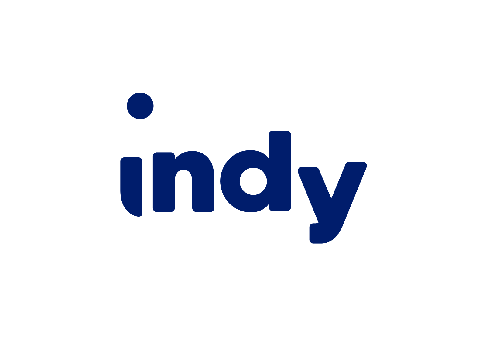 Indy logo animation 2d animation blue brand brand animation brand identity georges logo logo animation motion design rebrand red shapes yellow