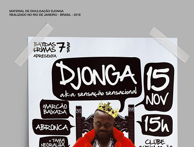 DJONGA - Baixada Fluminense design event poster