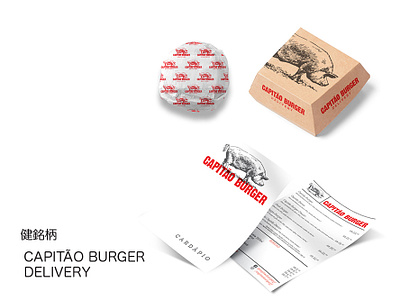 Capitão Burger Delivery branding burger logo