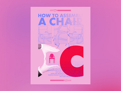 How To Assemble A (Chair) assembly furniture futura how to ikea illustration poster poster design typography