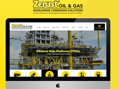 Zerust Oil & Gas web design web development