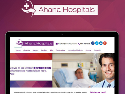 Ahana Hospital by Dot Com Infoway on Dribbble