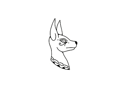 Egyptian dog animals blackandwhite design dog drawing egypt egyptian god logo