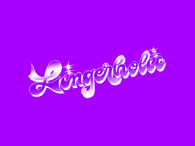 Lingerholic bold branding cursive desing lettering lingerie magic typography