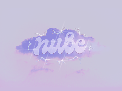 NUBE branding cloud cloudy design lettering logo magic nubes nuboso purple soft suave
