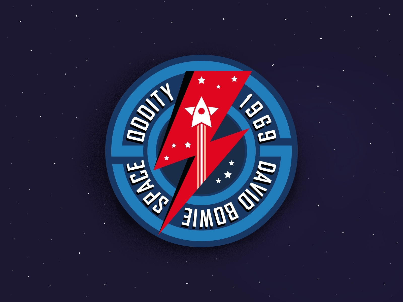 space oddity mission patch artwork by Greg Rosemblun on Dribbble
