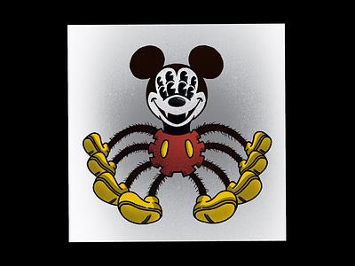 Spider Mouse digital art disney graphic design illustration mickey mouse pop popart print printable procreate