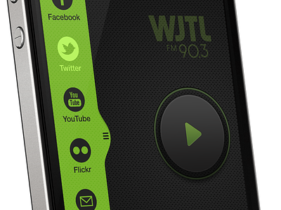 WJTL Online Radio (2014) mobile online radio ui ux wjtl