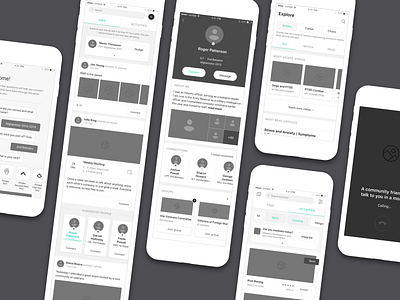 Soldiers Connect - UX wireframes (2017) iphoneapp mobilepp profilescreen prototype soldiersapp soldiersconnect soldiersupportapp user experience userinterface ux wireframes