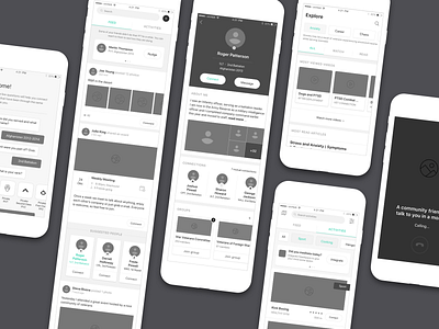 Soldiers Connect - UX wireframes (2017)