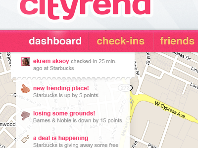 Cityrend Home location map navigation ui