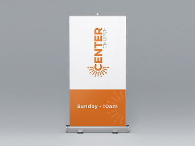 Center Church Pull-Up Banner banner branding design print