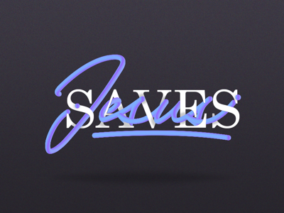 Jesus Saves Word Art 3d color design fonts illustrator text typography