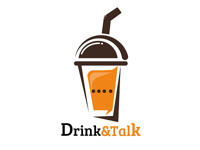 Drink Talk 01 coffe design drink glass illustration letter logo logo design logos logotype vector