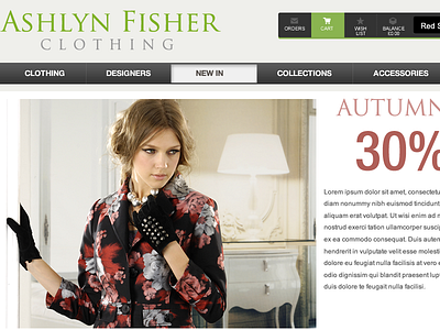 Ashlyn Fisher Clothing carts clean clothes clothing e commerce fashion website