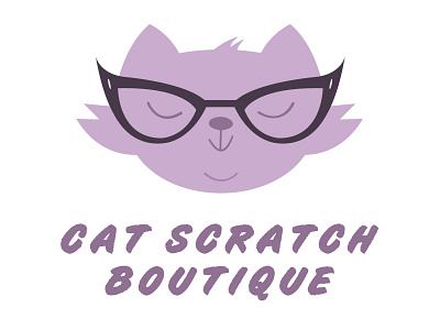 Cat Scratch Boutique adobe illustrator branding logo retro vector