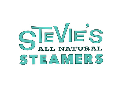 Stevie's All Natural Steamers adobe illustrator branding logo menu menu design retro vector