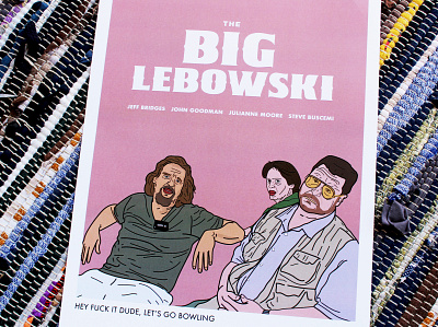 The Big Lebowski adobe illustrator illustration jeff bridges poster design the big lebowski vector