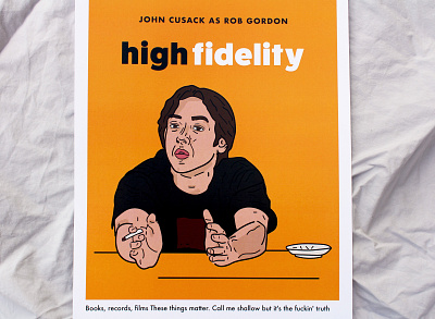High Fidelity 11" x 17" Poster adobe illustrator high fidelity illustration john cusack logo minimal poster poster design retro vector