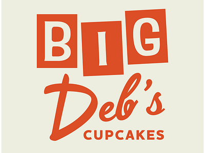 Big Deb's Cupcakes adobe illustrator branding design illustration logo minimal retro vector