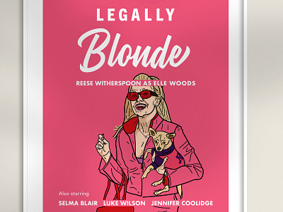 Legally Blonde 11 x 17 Poster adobe illustrator illustrator legally blonde poster