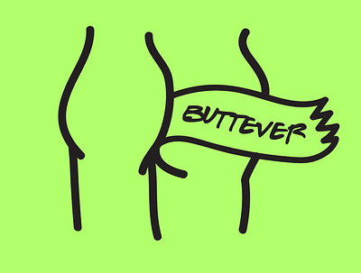 Buttever Forever icon adobe illustrator butt icon minimal toilet paper vector