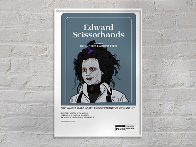 Edward Scissorhands 11 x 17 Poster adobe illustrator edward scissorhands illustration johnny depp movie movie poster tim burton vector