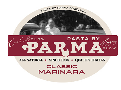 Pasta by Parma sauce label adobe illustrator logo design package design sauce label vector